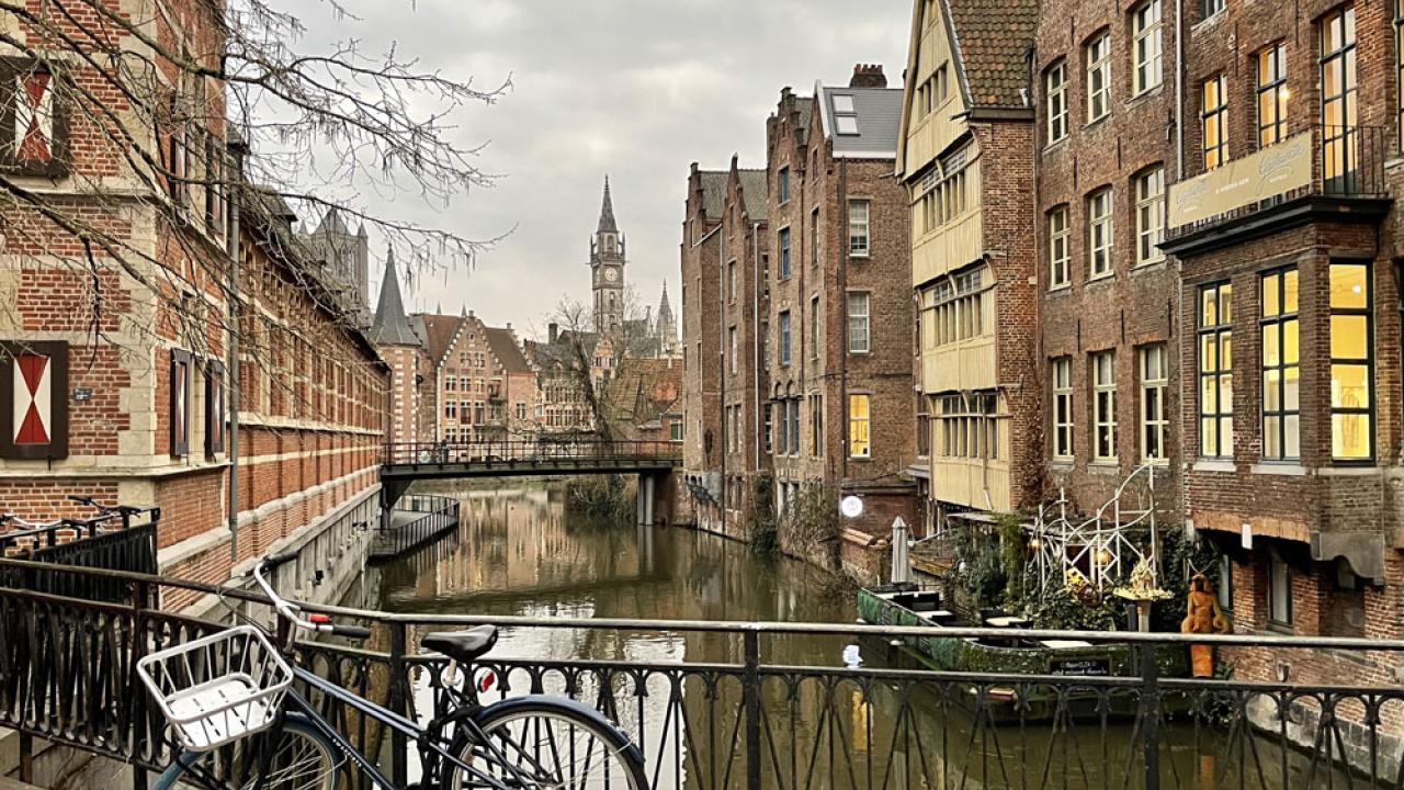 Ghent - bike on a bridge