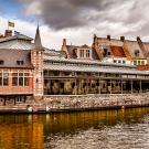 Old Fish Market building as seen from across the canal.